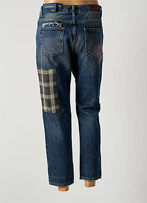 Pantalon 7/8 fermeture zippée sous rabat boutonné taille normale bleu LTB femme