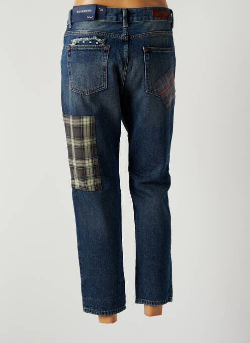 Pantalon 7/8 fermeture zippée sous rabat boutonné taille normale bleu LTB femme