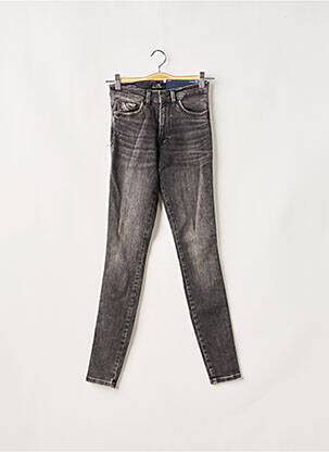 Jeans coupe slim broderie rivets taille normale noir LTB femme