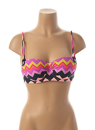 Haut de maillot de bain stretch haut soutien-gorge push-up rose SEAFOLLY femme