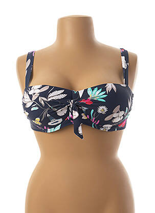 Haut de maillot de bain stretch haut soutien-gorge moulé bleu SEAFOLLY femme