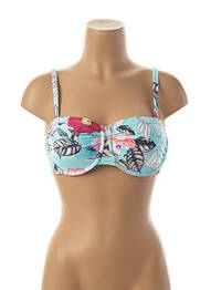 Haut de maillot de bain stretch haut soutien-gorge moulé bleu SEAFOLLY femme