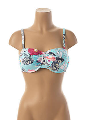 Haut de maillot de bain stretch haut soutien-gorge moulé bleu SEAFOLLY femme