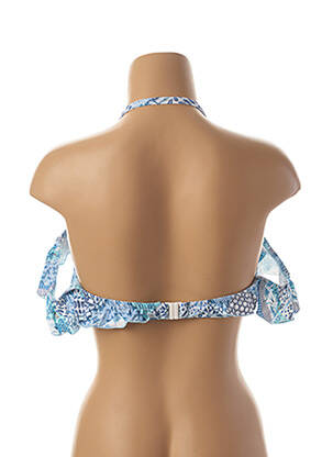 Haut de maillot de bain stretch haut soutien-gorge moulé bleu SEAFOLLY femme