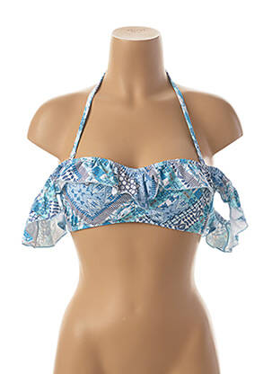 Haut de maillot de bain stretch haut soutien-gorge moulé bleu SEAFOLLY femme