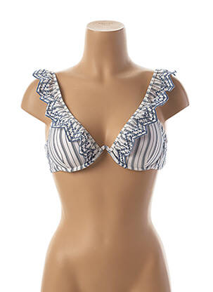 Haut de maillot de bain stretch haut soutien-gorge avec mousse de rembourrage amovible bleu SEAFOLLY femme