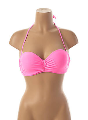 Haut de maillot de bain stretch haut soutien-gorge moulé rose MON PETIT BIKINI femme