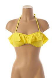 Haut de maillot de bain stretch haut soutien-gorge avec mousse de rembourrage amovible jaune MON PETIT BIKINI femme