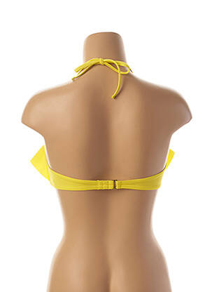Haut de maillot de bain stretch haut soutien-gorge avec mousse de rembourrage amovible jaune MON PETIT BIKINI femme