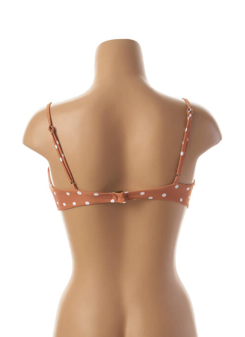 Haut de maillot de bain stretch haut soutien-gorge moulé marron RIP CURL femme