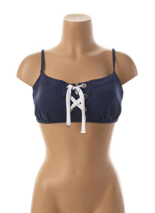 Maillot de bain maternité tissage jersey bleu CACHE COEUR femme