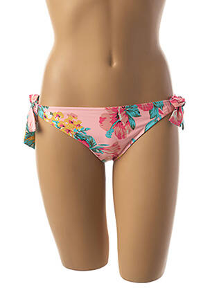 Bas de maillot de bain imprimé fleurs bikini rose RIP CURL femme