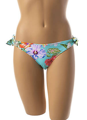 Bas de maillot de bain imprimé fleurs bikini bleu PHAX femme