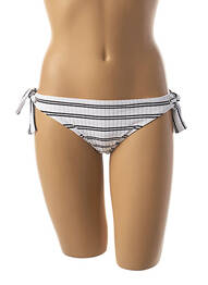 Bas de maillot de bain imprimé rayures bikini blanc SEAFOLLY femme