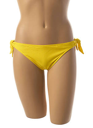 Bas de maillot de bain fermeture liens à nouer bikini jaune BANANA MOON femme