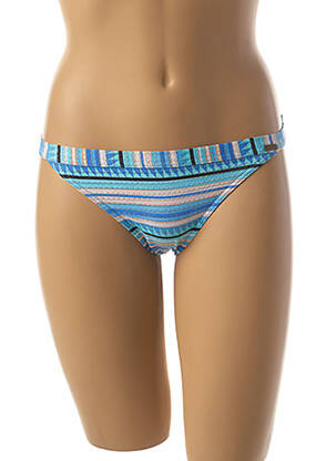 Bas de maillot de bain imprimé rayures culotte bleu BANANA MOON femme