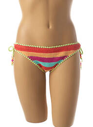 Bas de maillot de bain imprimé rayures bikini orange SEAFOLLY femme