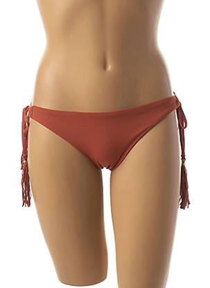 Bas de maillot de bain fermeture liens à nouer bikini marron SEAFOLLY femme