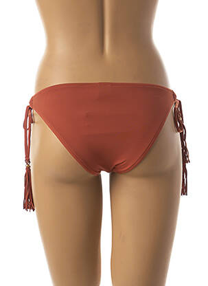 Bas de maillot de bain fermeture liens à nouer bikini marron SEAFOLLY femme