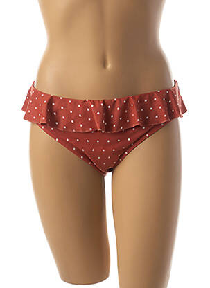 Bas de maillot de bain imprimé fantaisie culotte marron FREYA femme