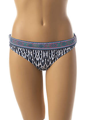 Bas de maillot de bain imprimé fantaisie culotte bleu MORGAN femme