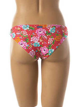Bas de maillot de bain imprimé fleurs culotte rouge BANANA MOON femme