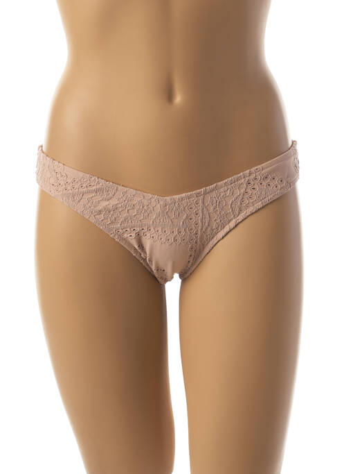 Bas de maillot de bain stretch culotte beige SEAFOLLY femme