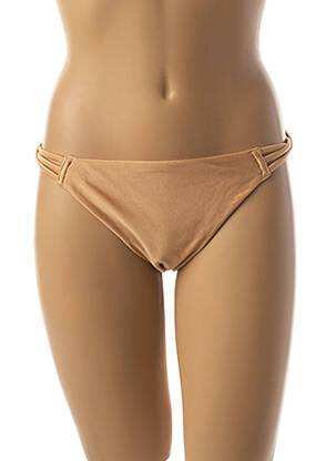 Bas de maillot de bain tissage satiné bikini beige MON PETIT BIKINI femme