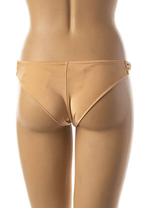 Bas de maillot de bain tissage satiné bikini beige MON PETIT BIKINI femme