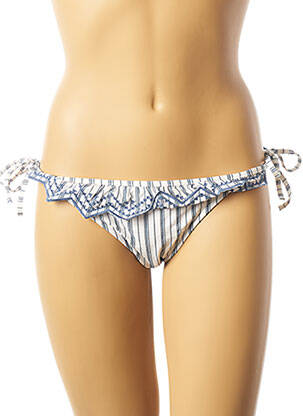 Bas de maillot de bain fermeture liens à nouer bikini blanc SEAFOLLY femme