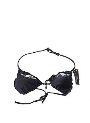 Haut de maillot de bain stretch haut soutien-gorge avec mousse de rembourrage amovible noir PHAX femme