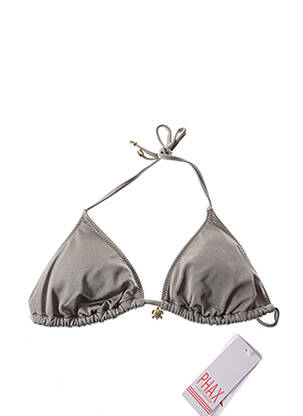 Haut de maillot de bain stretch haut soutien-gorge avec mousse de rembourrage amovible gris PHAX femme