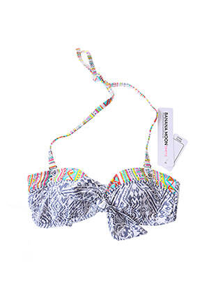 Haut de maillot de bain stretch haut soutien-gorge moulé bleu BANANA MOON femme