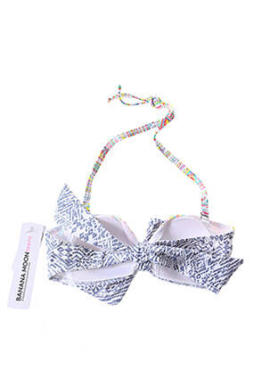 Haut de maillot de bain stretch haut soutien-gorge moulé bleu BANANA MOON femme