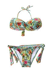 Maillot de bain 2 pièces vert MON PETIT BIKINI pour fille seconde vue