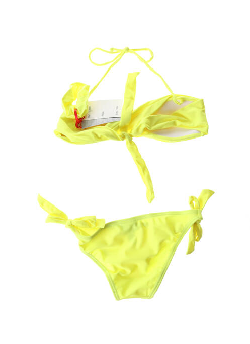 Maillot de bain 2 pièces jaune DAG ADOM fille