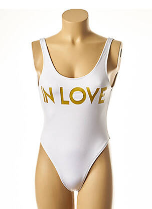 Maillot de bain 1 pièce blanc NOHOLITA MON PETIT BIKINI femme
