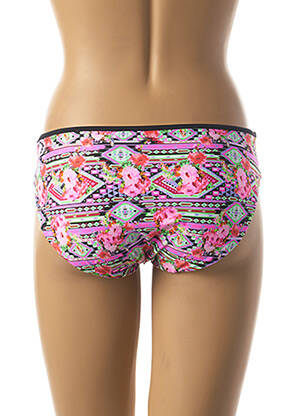 Bas de maillot de bain imprimé fantaisie culotte rose FREYA femme