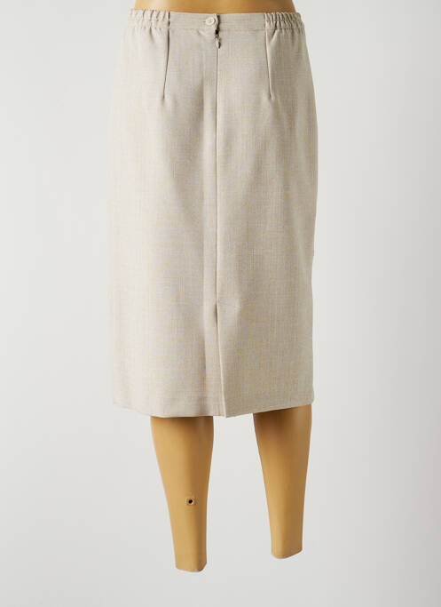 Jupe mi-longue beige GEVANA femme