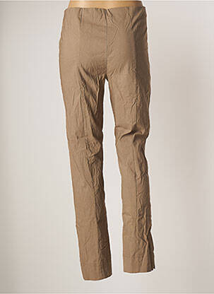 Pantalon droit stretch taille normale marron OLIVER JUNG femme
