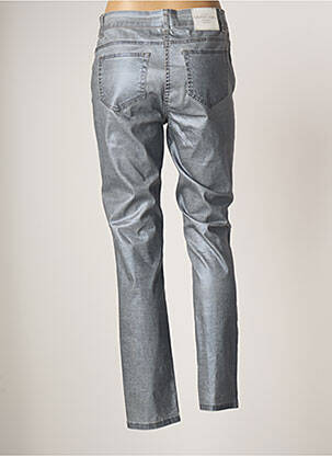 Jeans coupe slim broderie rivets taille normale bleu LAUREN VIDAL femme