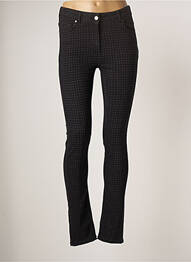 Jeans coupe slim broderie rivets taille normale noir LAUREN VIDAL femme