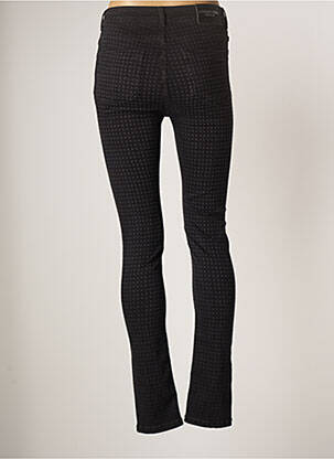 Jeans coupe slim broderie rivets taille normale noir LAUREN VIDAL femme
