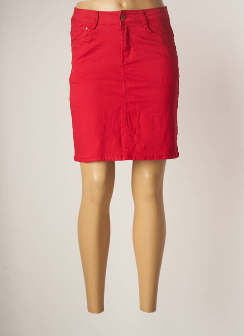 Jupe courte rouge VOGGO pour femme