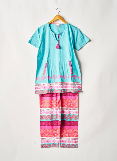 Pyjashort bleu ROSE POMME pour femme