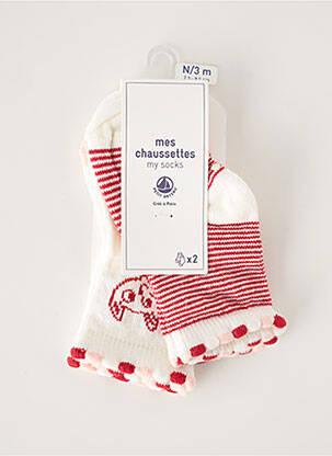 Chaussettes rouge PETIT BATEAU pour enfant
