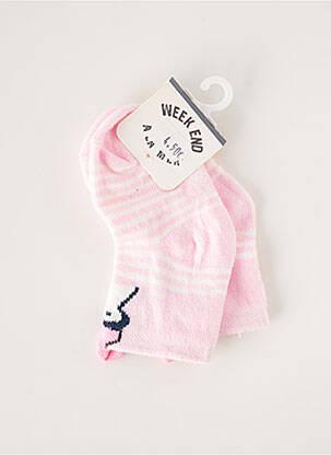 Chaussettes rose WEEK END A LA MER pour fille