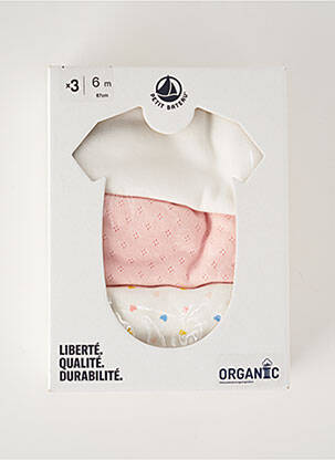 Body lingerie rose PETIT BATEAU pour fille