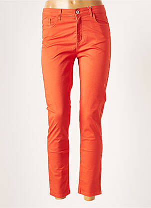 Pantalon 7/8 stretch taille normale orange FRED SABATIER femme