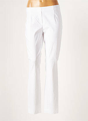 Pantalon droit blanc ADELINA BY SCHEITER pour femme